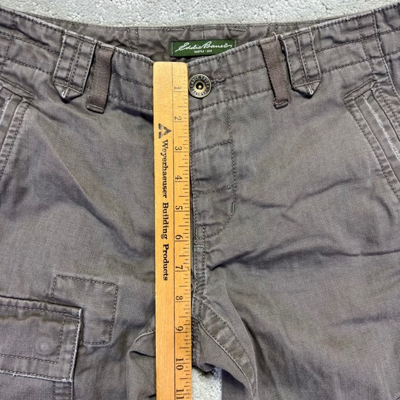 Eddie Bauer Cargo Pants Womens Size 8 Brown Cotton Utility Outdoor Low Rise - Picture 11 of 14